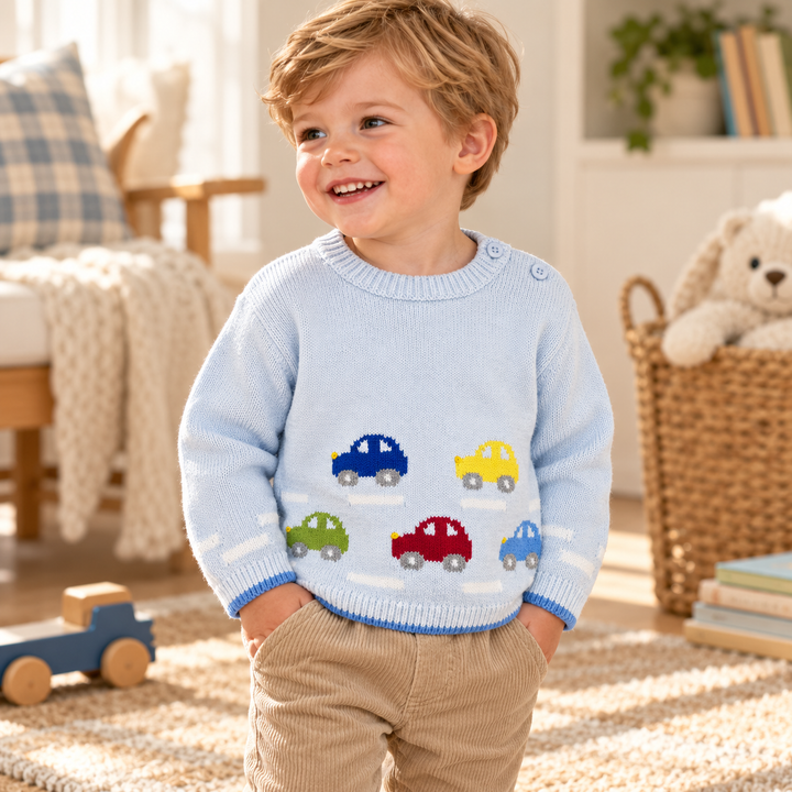 Car Hand Knit Sweater