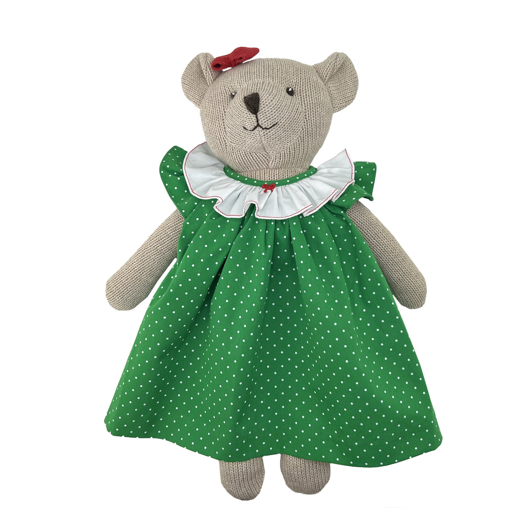 petit ami christmas dress Petit Ami Baby Girls Long-Sleeve Color Block Christmas Wreath Embroidered Fit-And-Fla, , Green24 Months
