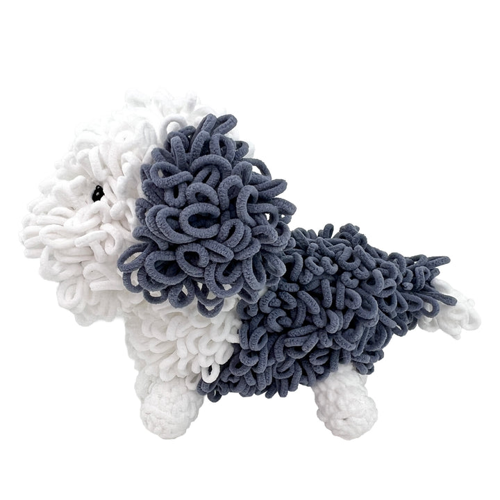Bentley the Sheepdog Loopy Chenille Crochet Doll
