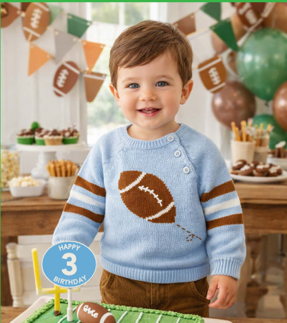 Football Cotton Knit Sweater | Zubels Hand-Knit Sweaters – Petit