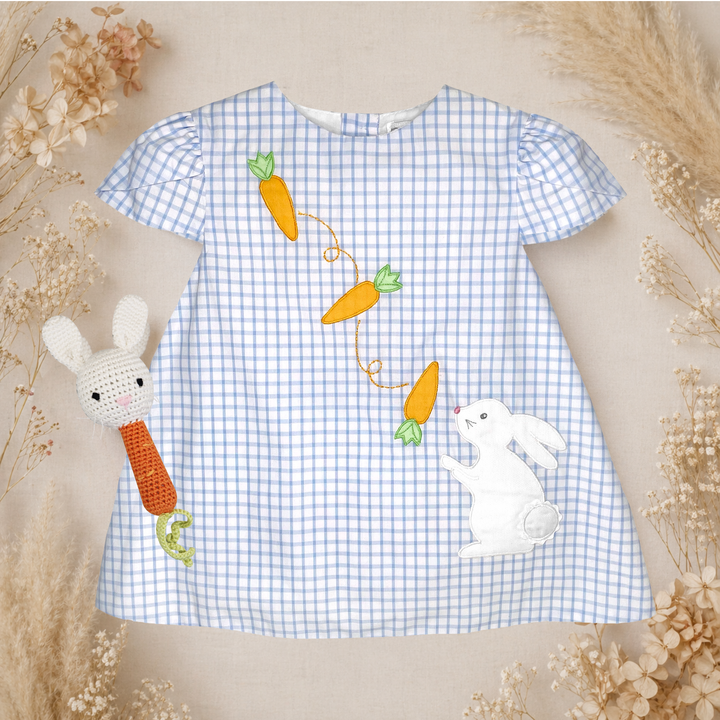Dress with Easter Appliques and Petal Sleeves