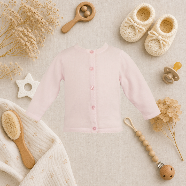 Scalloped Edge Cardigan Sweater