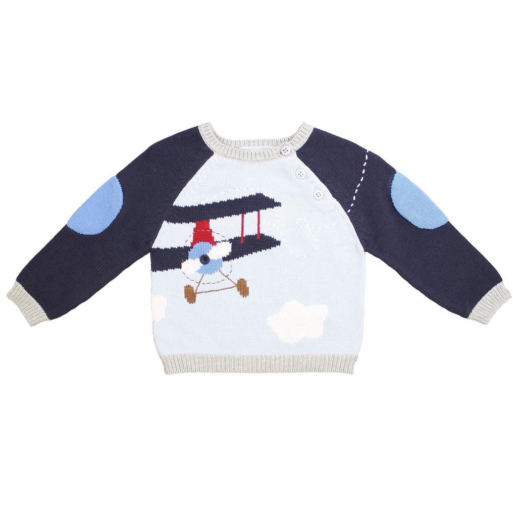 Airplane Knit Sweater - Petit Ami & Zubels All Baby! Sweater
