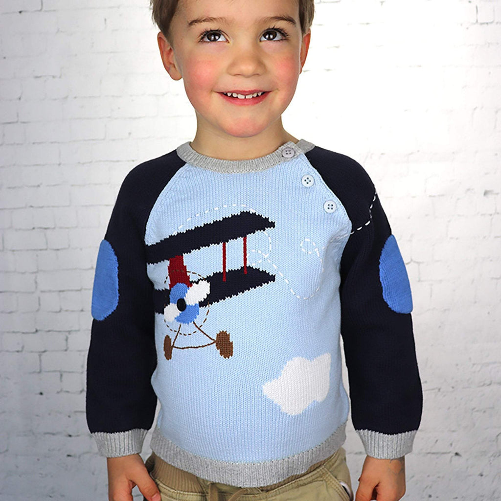 Airplane Knit Sweater - Petit Ami & Zubels All Baby! Sweater