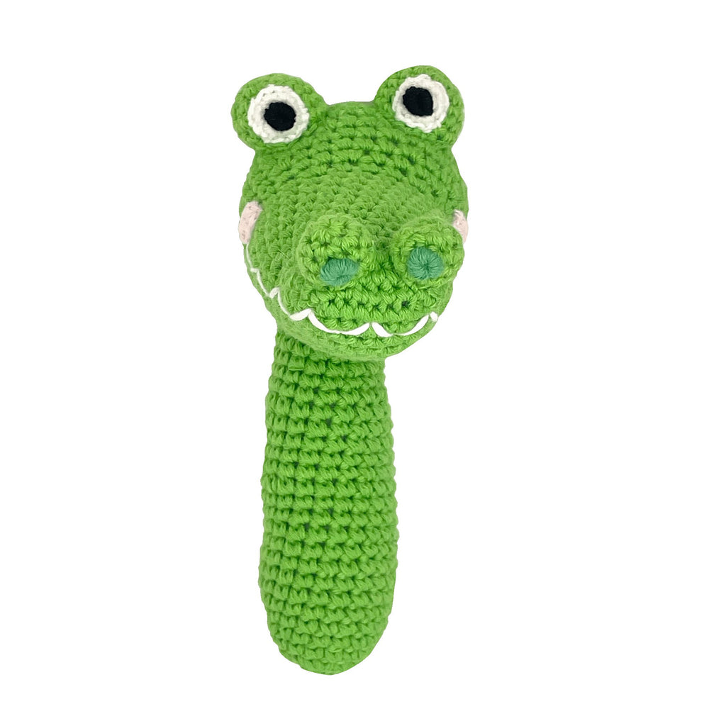 Alligator Crochet Stick Rattle - Petit Ami & Zubels All Baby! Toy
