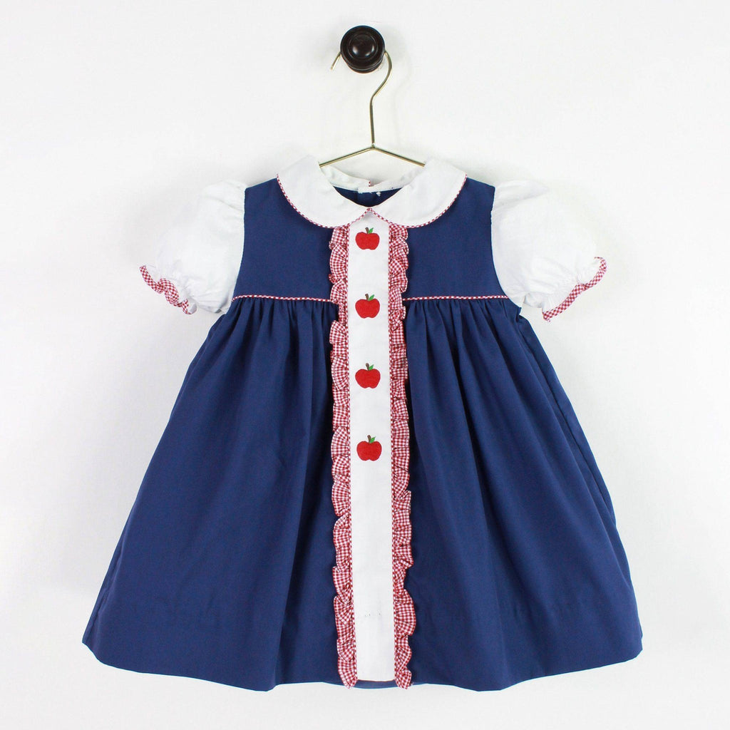 Apple Embroidered Dress - Petit Ami & Zubels All Baby! Dress