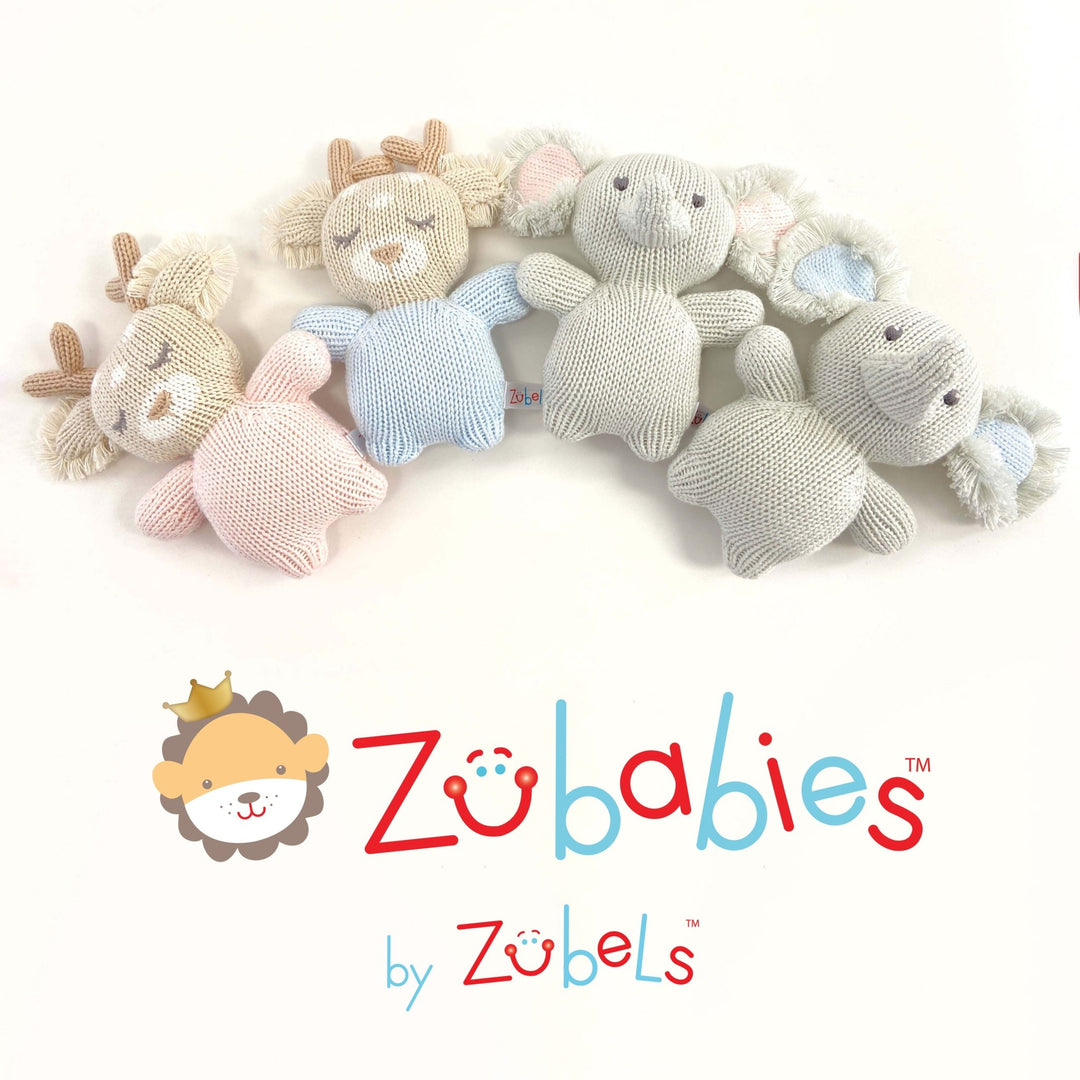 Ash the Elephant Calf Knit Zubaby Doll - Petit Ami &amp; Zubels All Baby! Toy