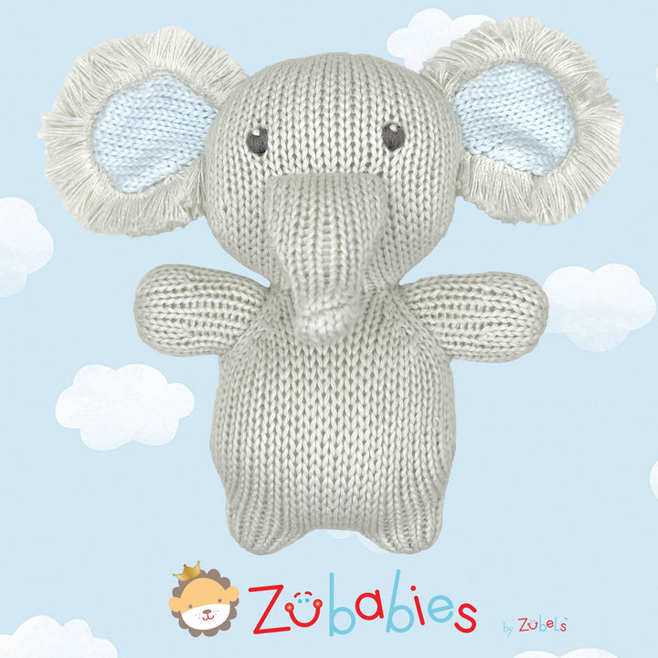 Ash the Elephant Calf Knit Zubaby Doll - Petit Ami &amp; Zubels All Baby! Toy