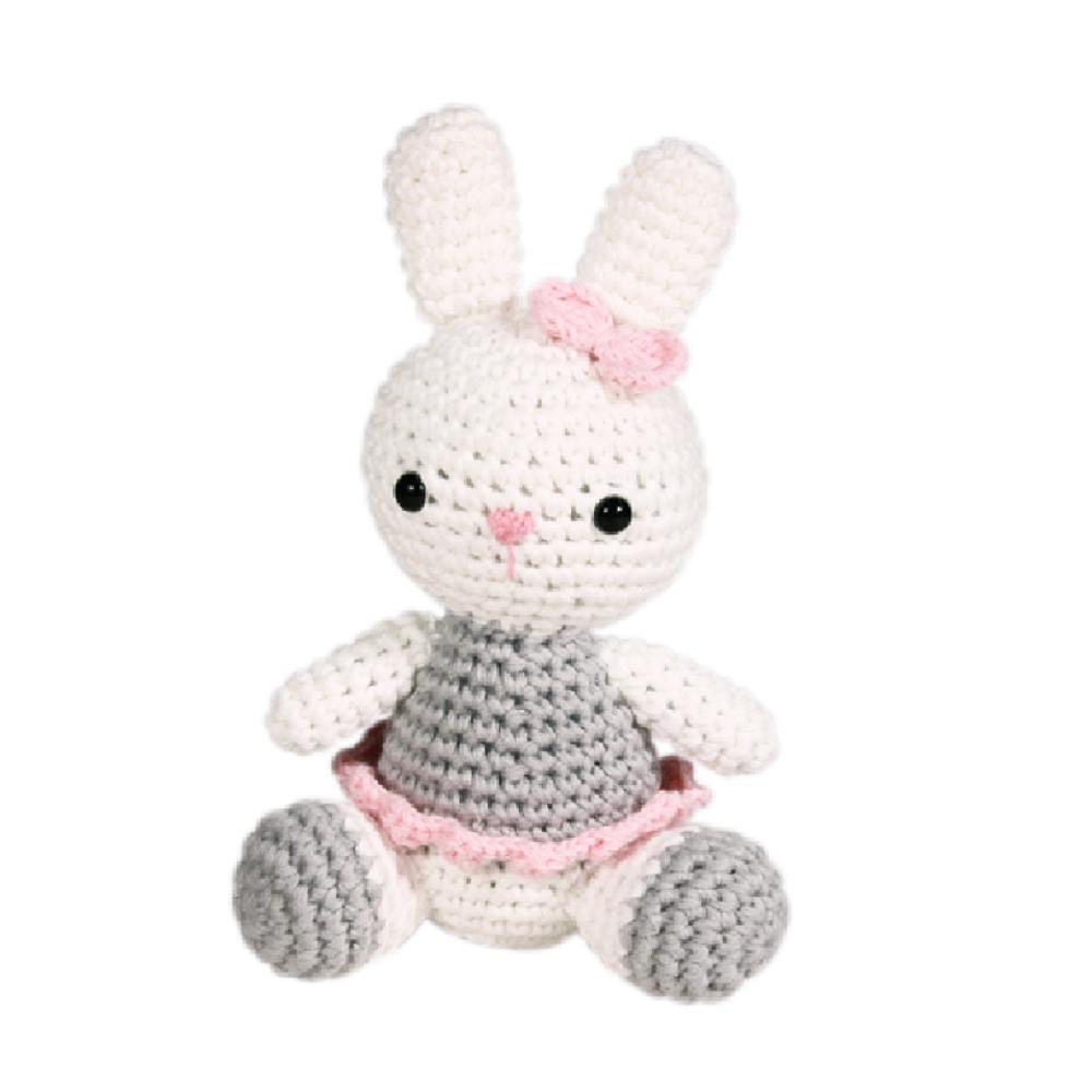 Ballerina Bunny Hand Crochet Rattle - Petit Ami & Zubels All Baby! Toy