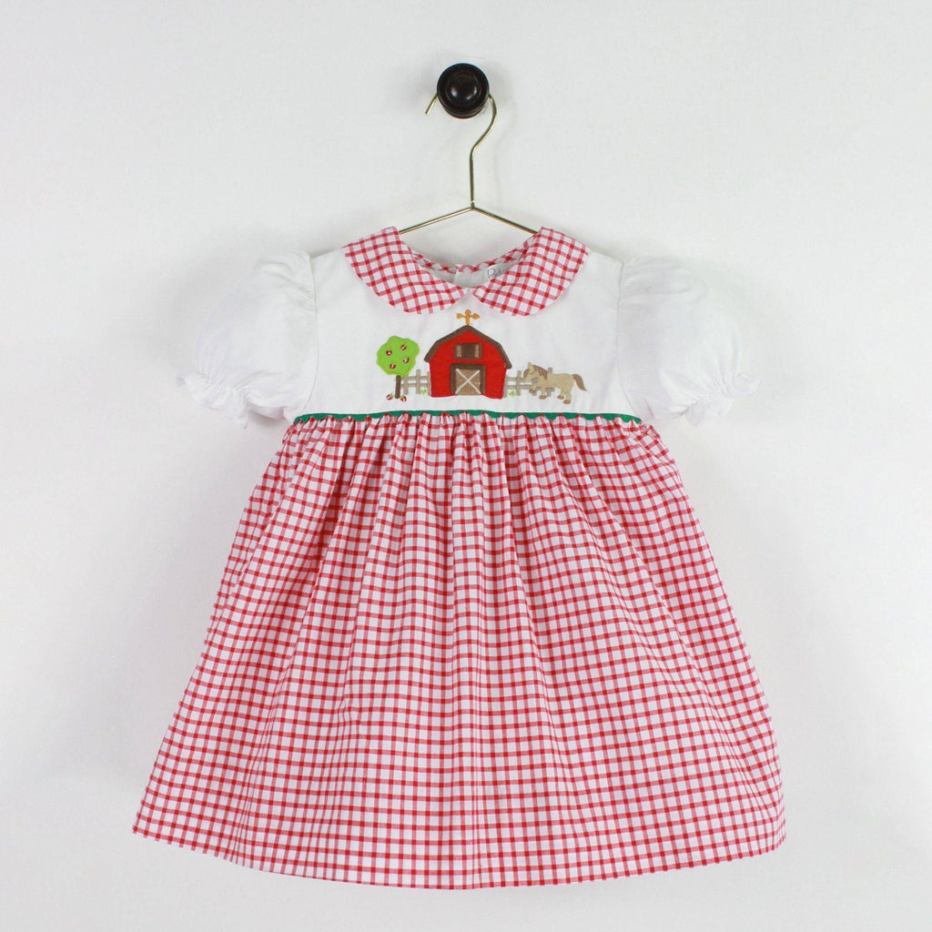 Barn Scene Applique Dress - Petit Ami & Zubels All Baby! Dress