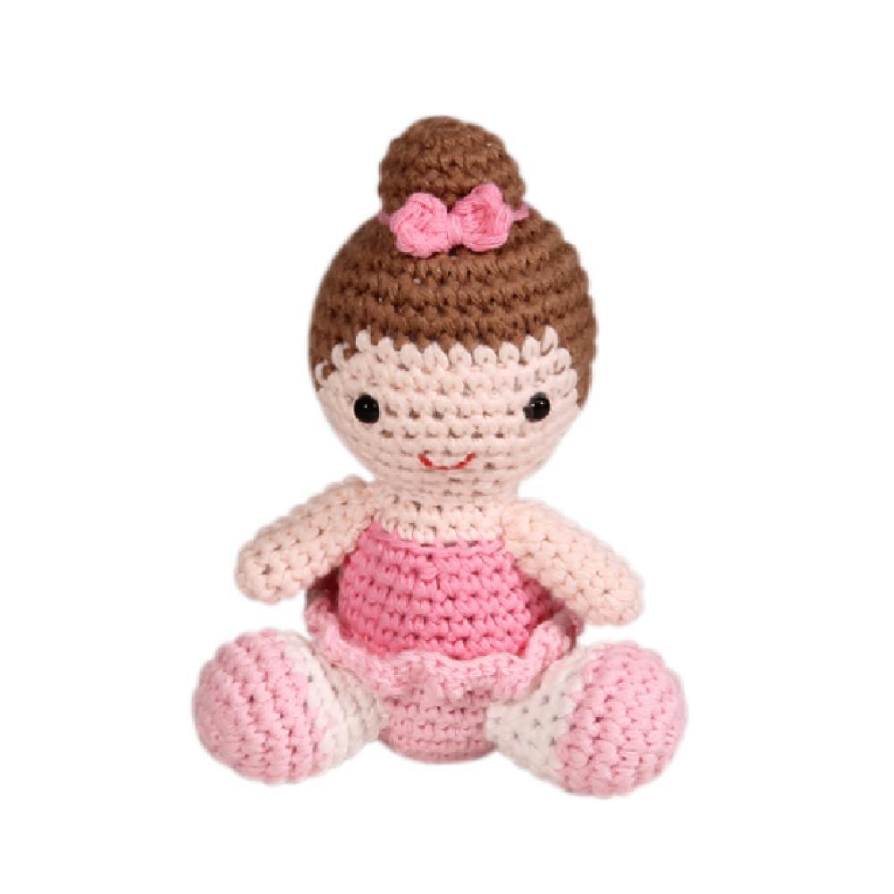 Bella the Ballerina Crochet Rattle - Petit Ami & Zubels All Baby! Toy