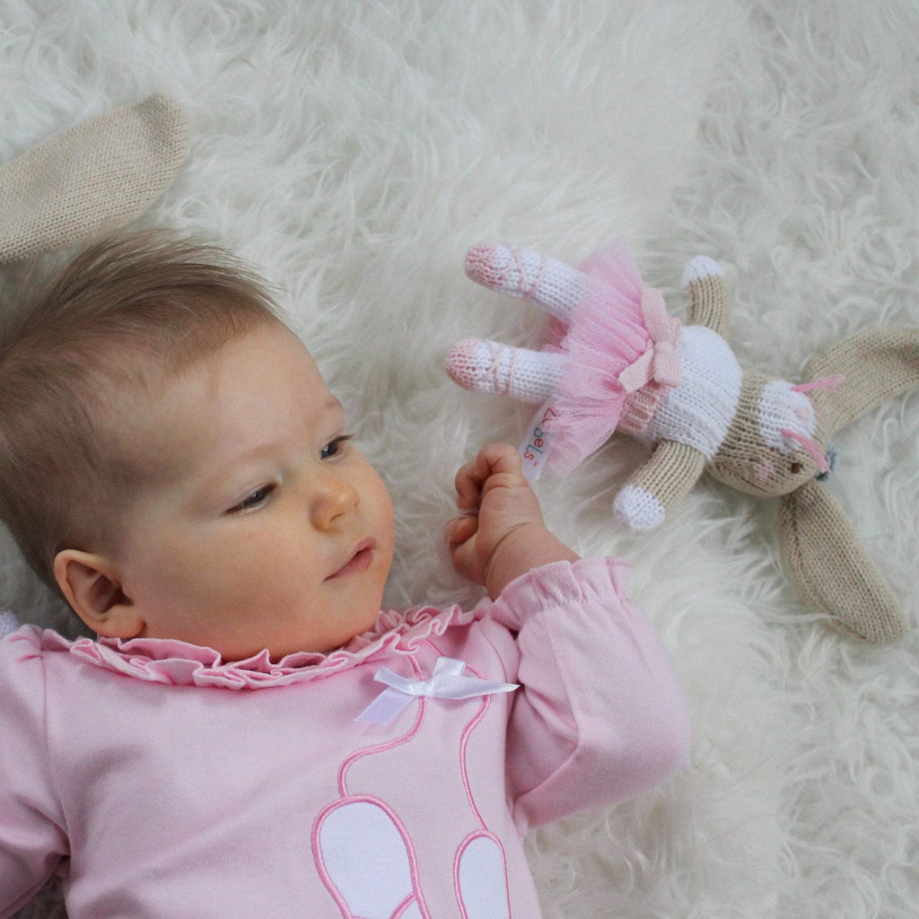 Betsie the Ballerina Bunny Knit Doll - Petit Ami & Zubels All Baby! Toy
