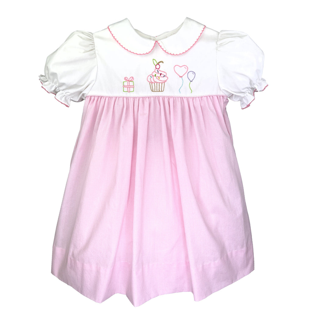 Birthday Embroidered Dress - Petit Ami & Zubels All Baby! Dress