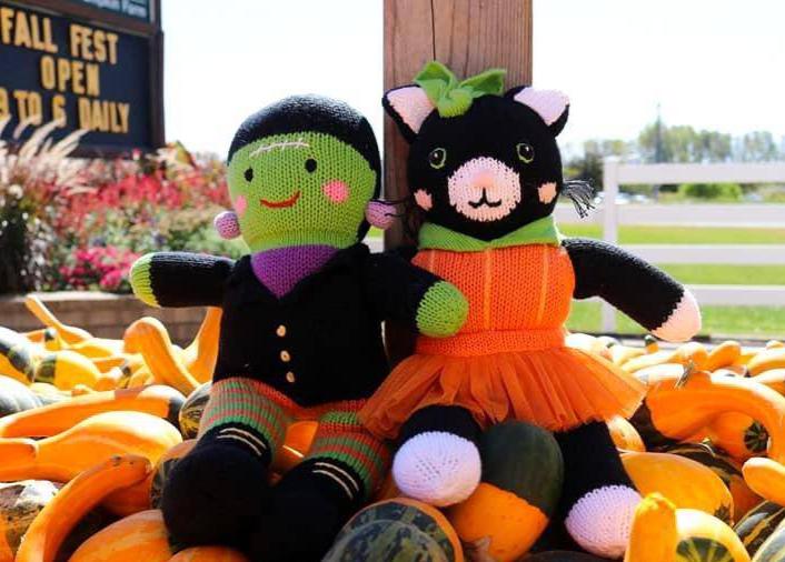 Boo the Pumpkin Kitty Knit Doll - Petit Ami & Zubels All Baby! Toy