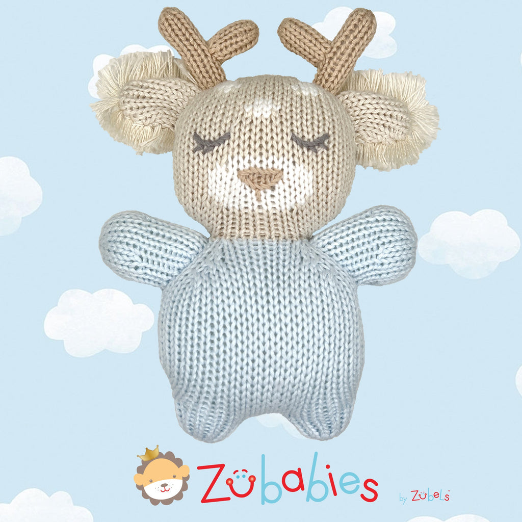 Bubbie the Fawn Knit Zubaby Doll - Petit Ami & Zubels All Baby! Toy