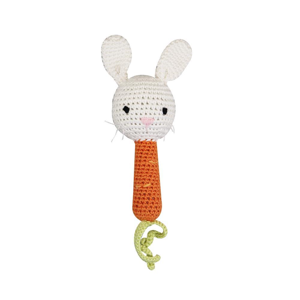Bunny Crochet Stick Rattle - Petit Ami & Zubels All Baby! Toy