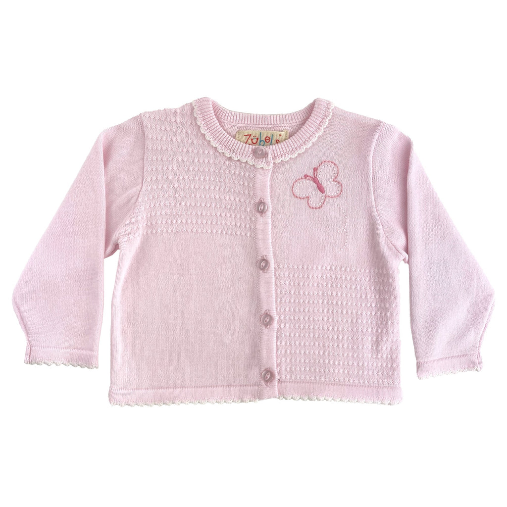 Butterfly Lightweight Knit Cardigan Sweater - Petit Ami & Zubels All Baby! Sweater