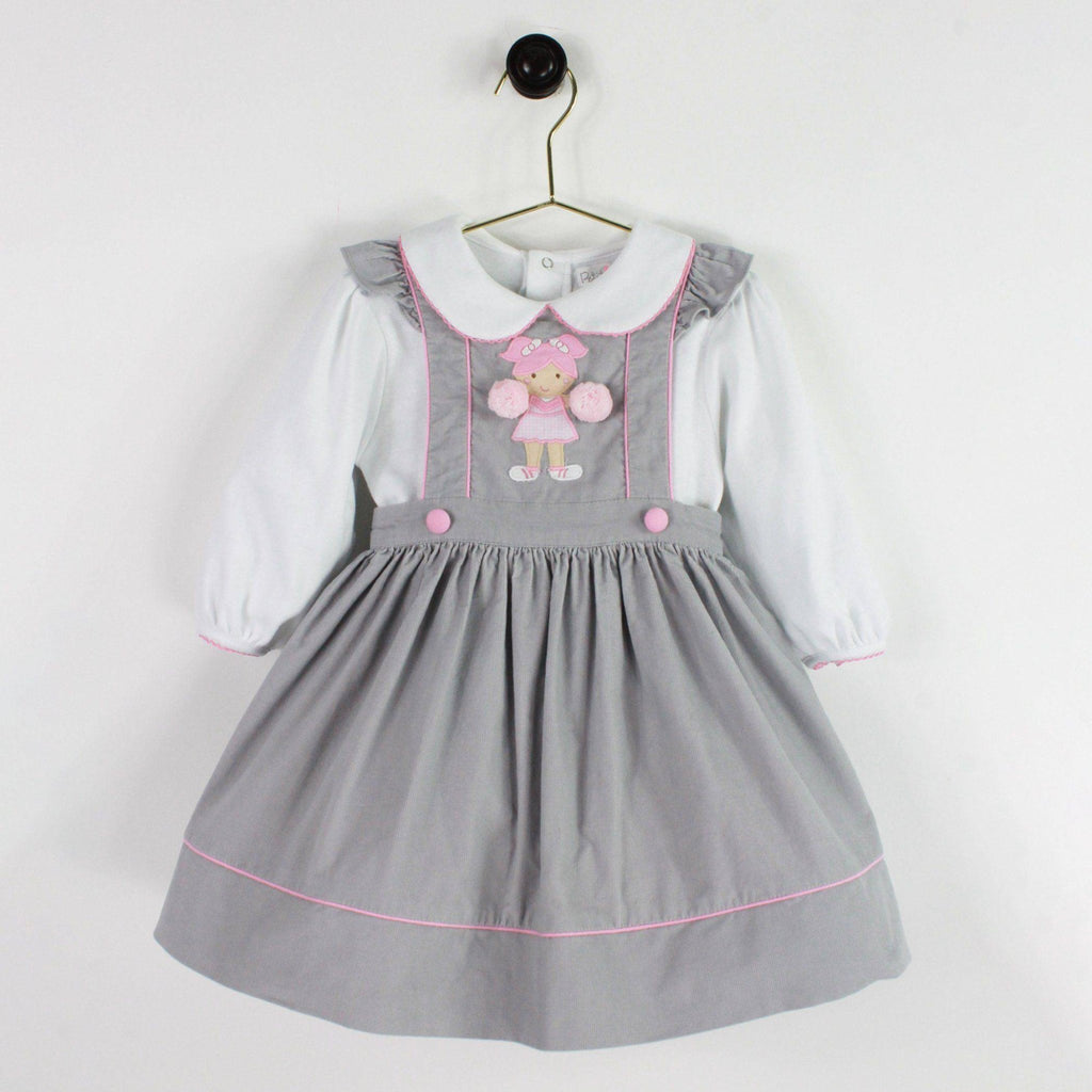 Cheerleader Applique Apron Dress - Petit Ami & Zubels All Baby! Dress