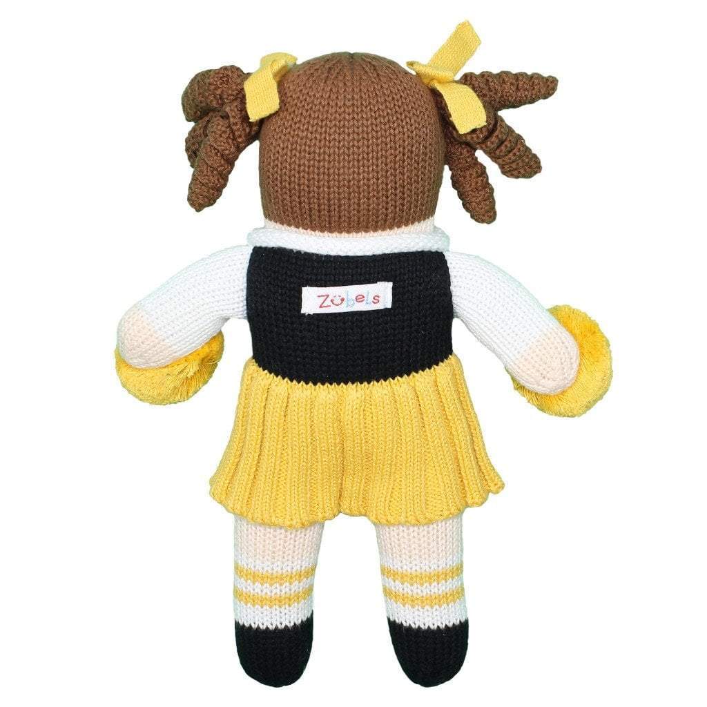 Cheerleader Knit Doll - Gold &amp; Black - Petit Ami &amp; Zubels All Baby! Toy