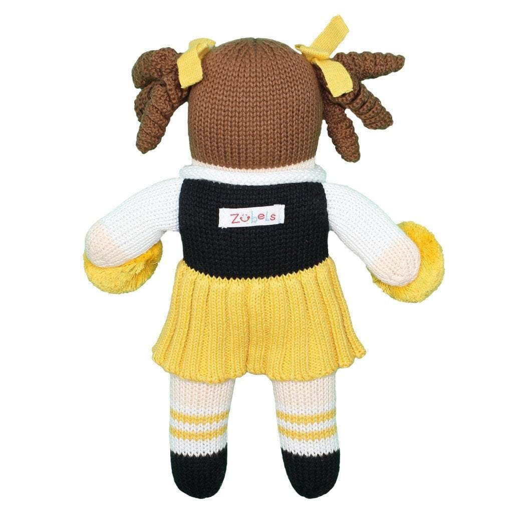 Cheerleader Knit Doll - Gold & Black - Petit Ami & Zubels All Baby! Toy
