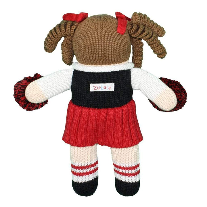 Cheerleader Knit Doll - Red &amp; Black - Petit Ami &amp; Zubels All Baby! Toy