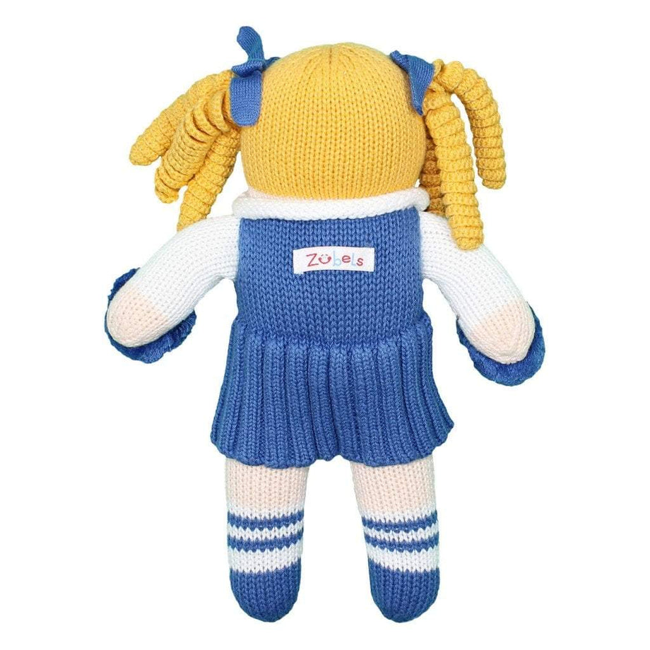 Shop for Cheerleader Knit Doll - Royal Blue & White online