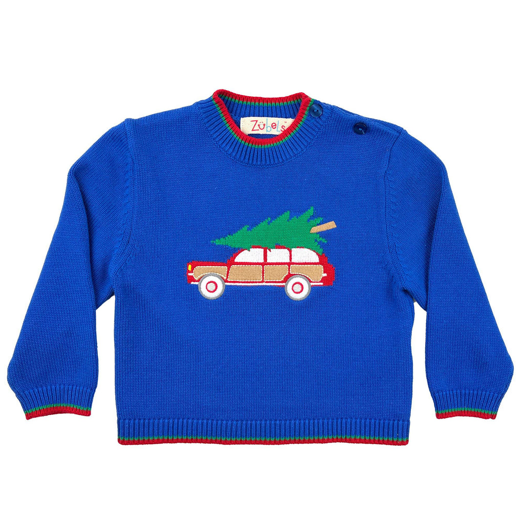 Christmas Car Knit Sweater - Petit Ami & Zubels All Baby! Sweater