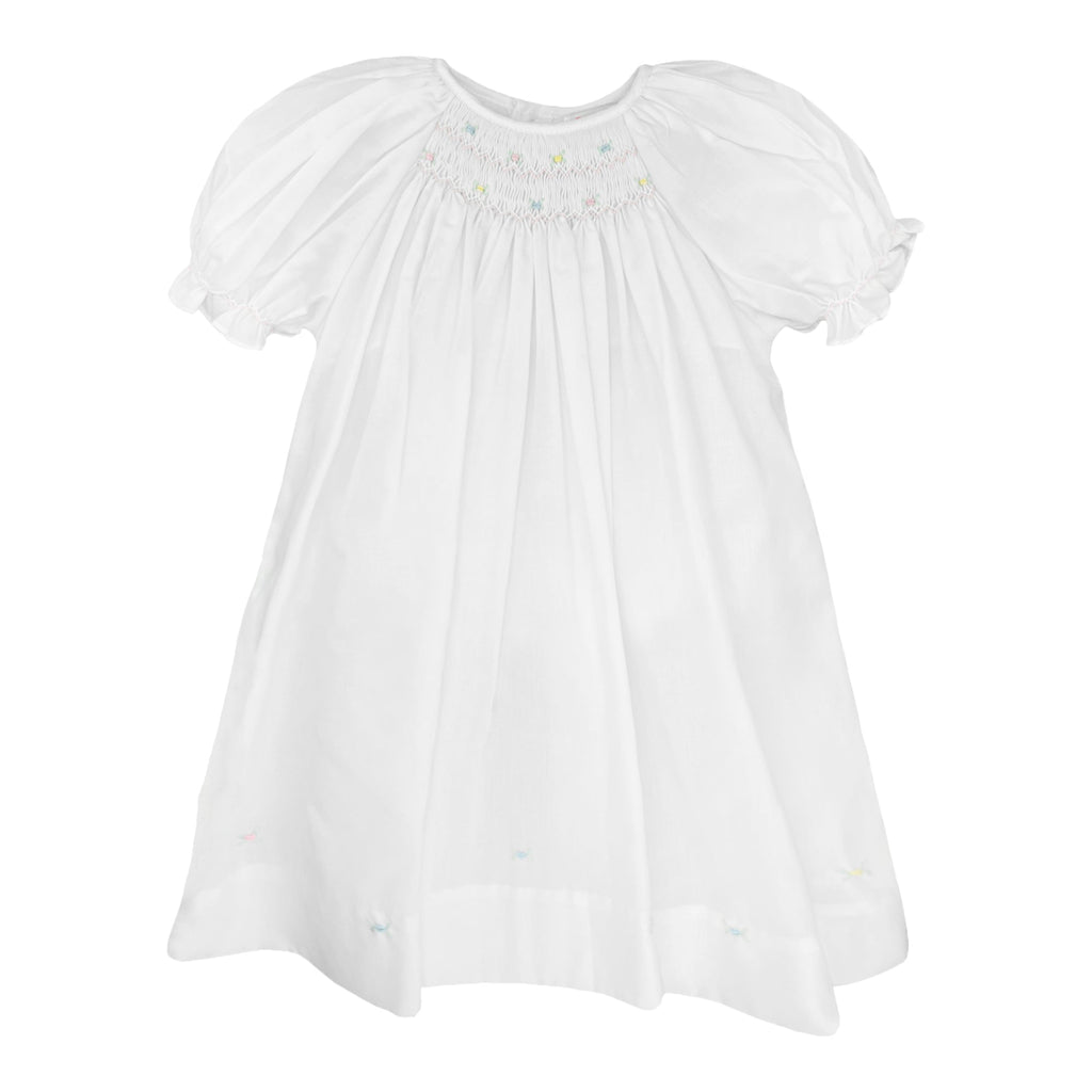 Daygown with Raglan Sleeves and Embroidered Hem - Petit Ami & Zubels All Baby! Dress