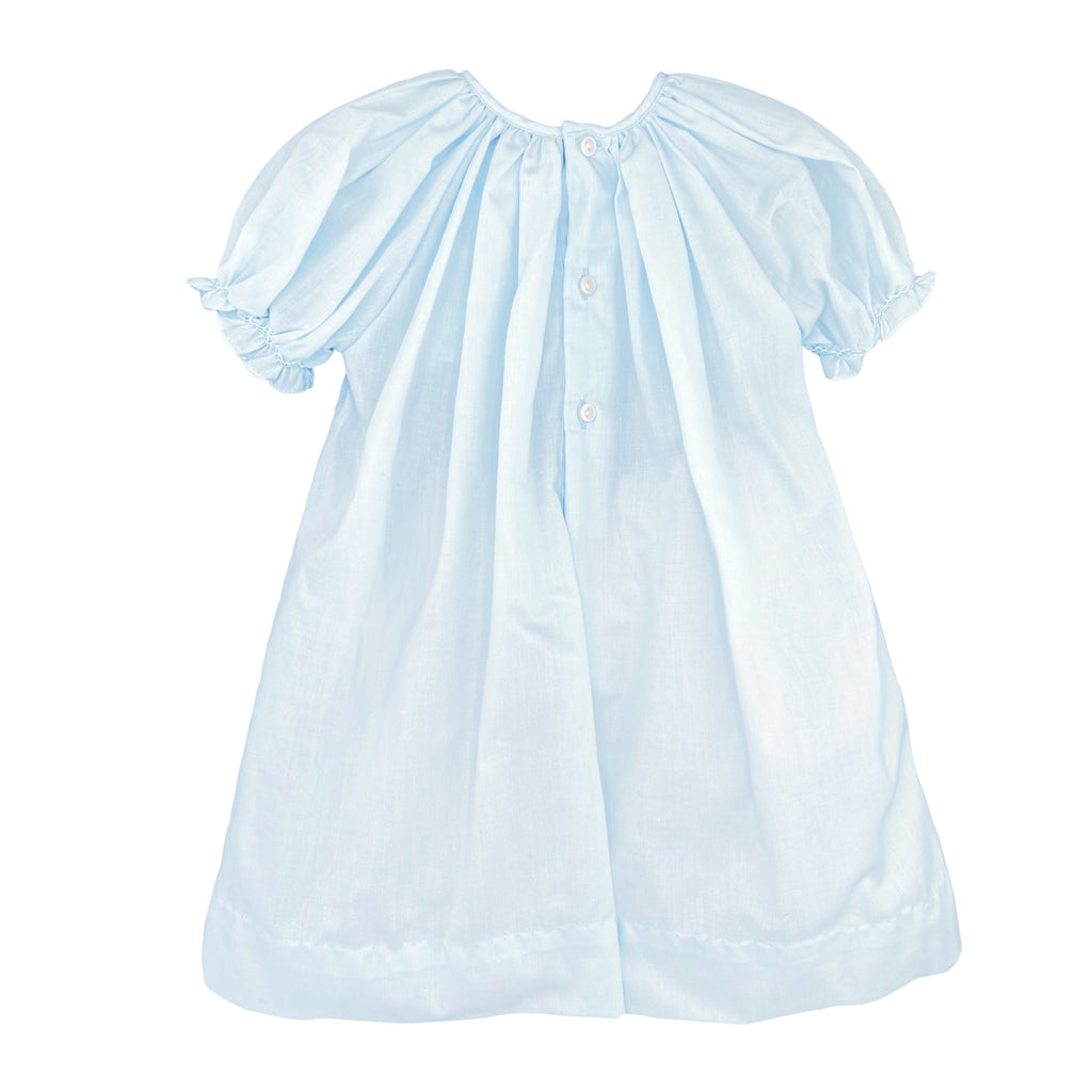 Daygown with Raglan Sleeves and Embroidered Hem - Petit Ami & Zubels All Baby! Dress