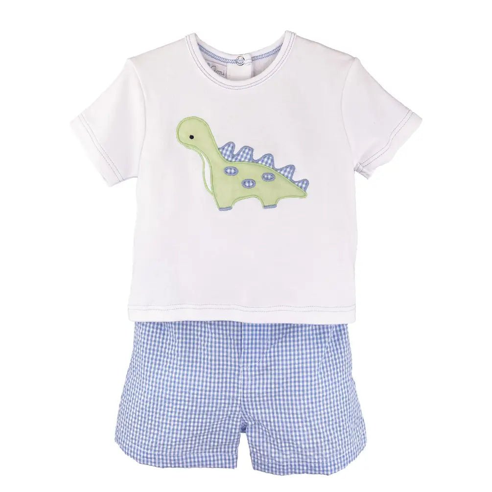Dinosaur Applique Shirt & Short Set - Petit Ami & Zubels All Baby! Shirt & Shorts Set
