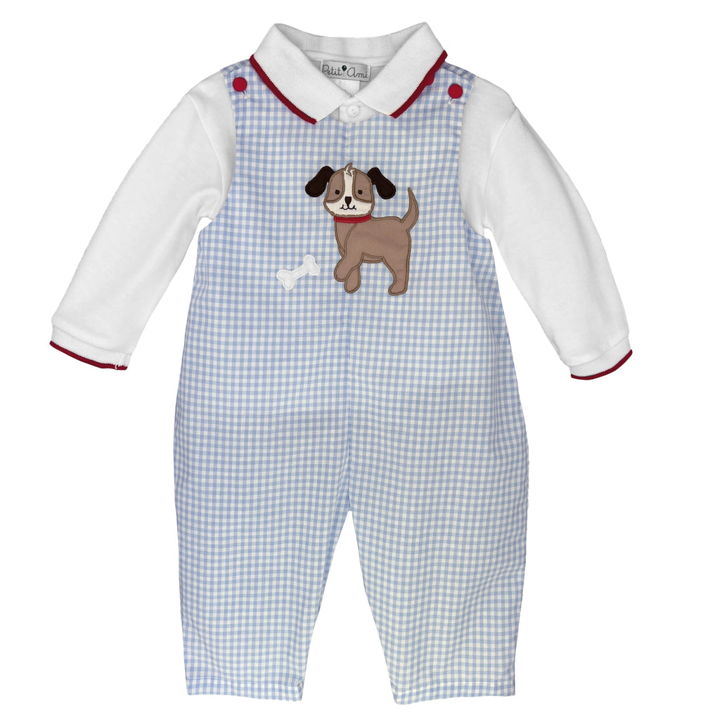 Dog Applique Overall - Petit Ami & Zubels All Baby! Longall
