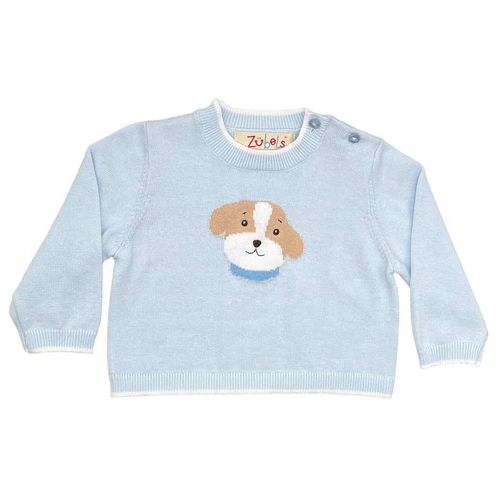 Dog Lightweight Knit Sweater in Blue - Petit Ami & Zubels All Baby! Sweater