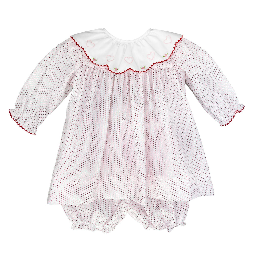 Dress with Collar & Heart Embroidery - Petit Ami & Zubels All Baby! Dress