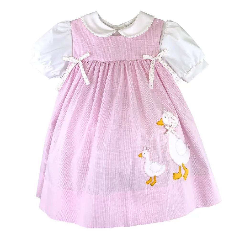 Dress with Goose Appliques - Petit Ami & Zubels All Baby! Dress