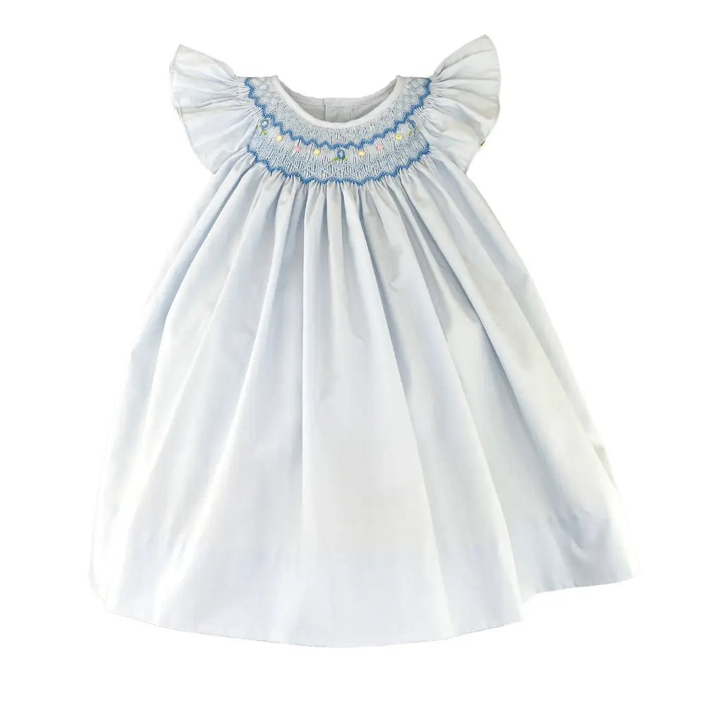Dress with Partial Bishop Smocking - Petit Ami & Zubels All Baby! Dress