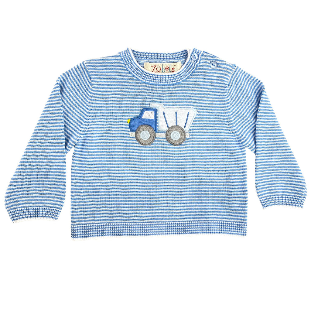 Dump Truck Lightweight Knit Sweater - Petit Ami & Zubels All Baby! Sweater