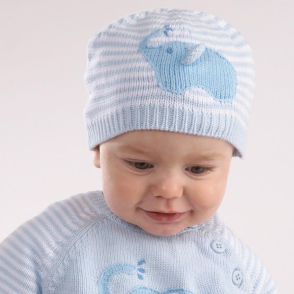 Elephant Knit Beanie Hat in Blue - Petit Ami & Zubels All Baby! Hat