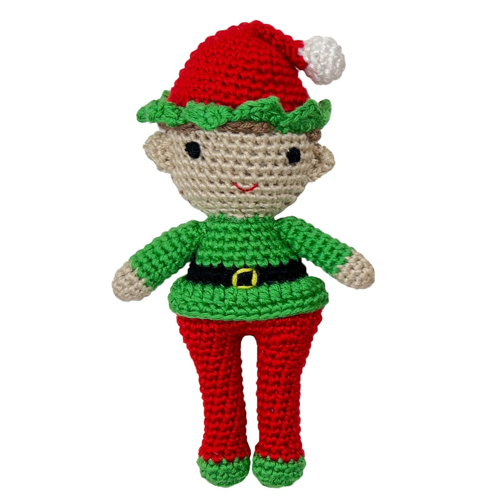 Elf Boy Bamboo Crochet Rattle - Petit Ami & Zubels All Baby! Toy