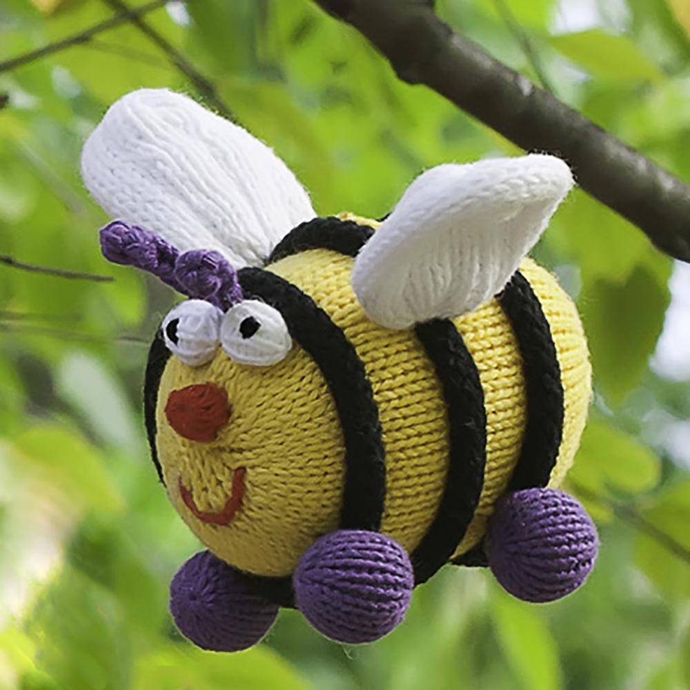 Elizabeth the Bee Knit Rattle - Petit Ami & Zubels All Baby! Toy