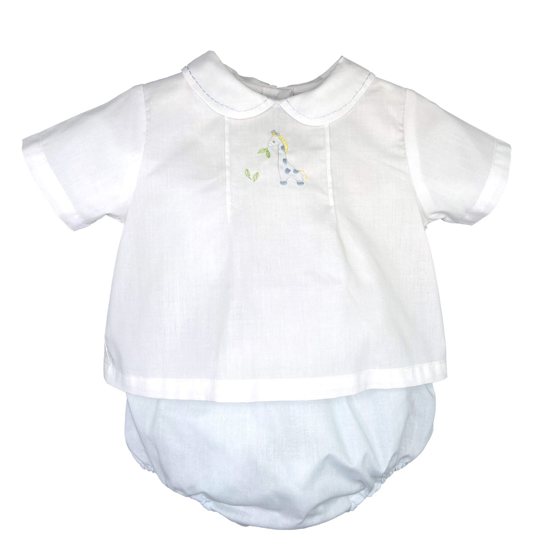 Embroidered Giraffe Diaper Set - Petit Ami & Zubels All Baby! Diaper Set