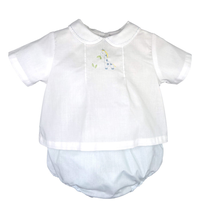 Embroidered Giraffe Diaper Set - Petit Ami &amp; Zubels All Baby! Diaper Set