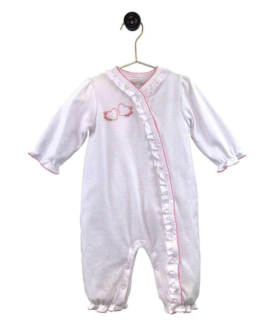 Embroidered Heart Knit Longall - Petit Ami & Zubels All Baby! Longall