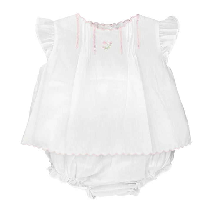 Flower Embroidered Heirloom Diaper Set - Petit Ami &amp; Zubels All Baby! Diaper Set