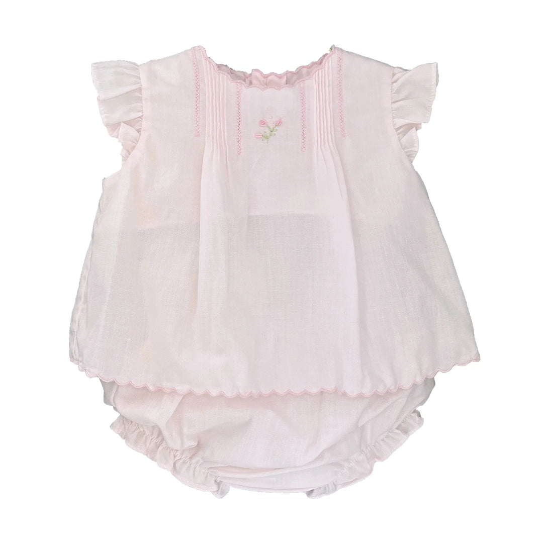 Flower Embroidered Heirloom Diaper Set - Petit Ami & Zubels All Baby! Diaper Set
