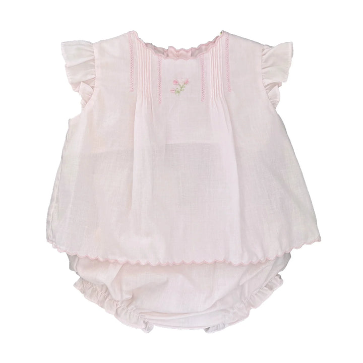 Flower Embroidered Heirloom Diaper Set - Petit Ami &amp; Zubels All Baby! Diaper Set