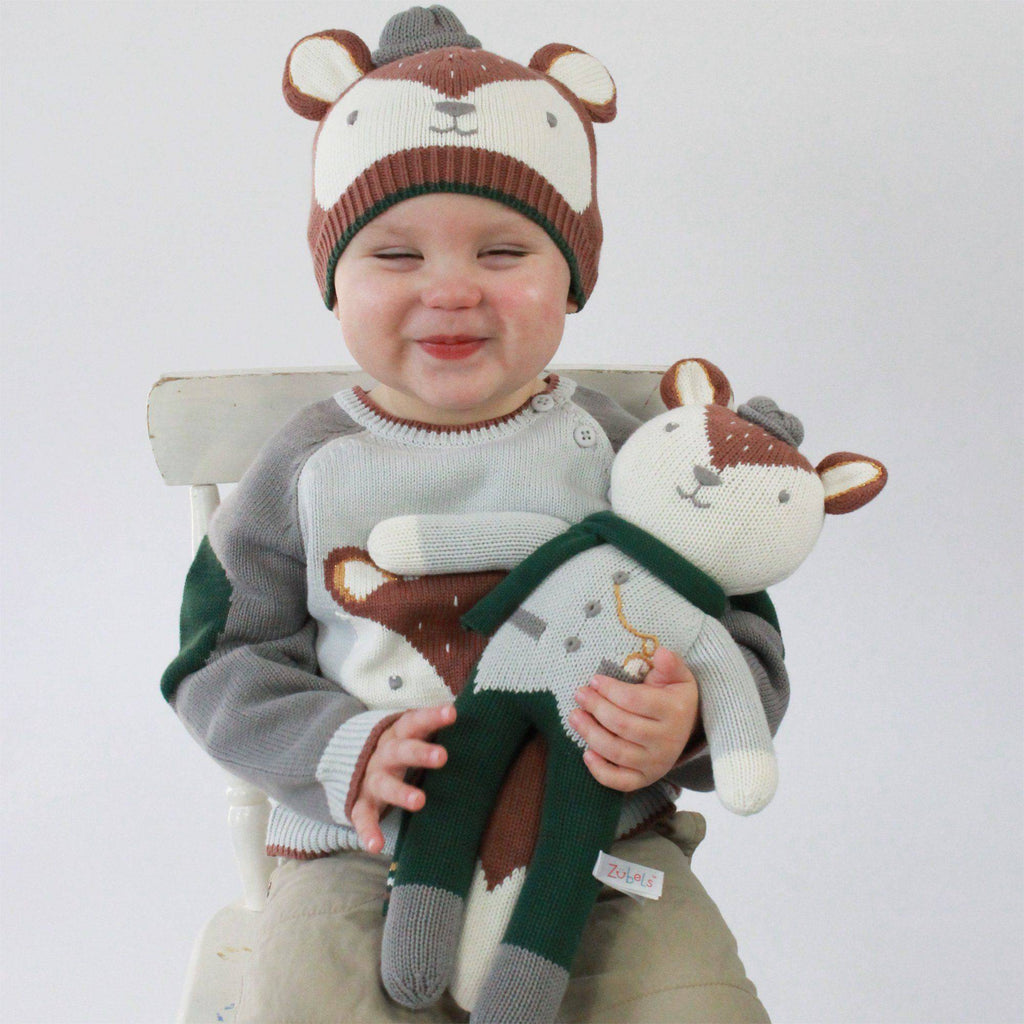 Forrest the Fox Knit Sweater - Petit Ami & Zubels All Baby! Sweater