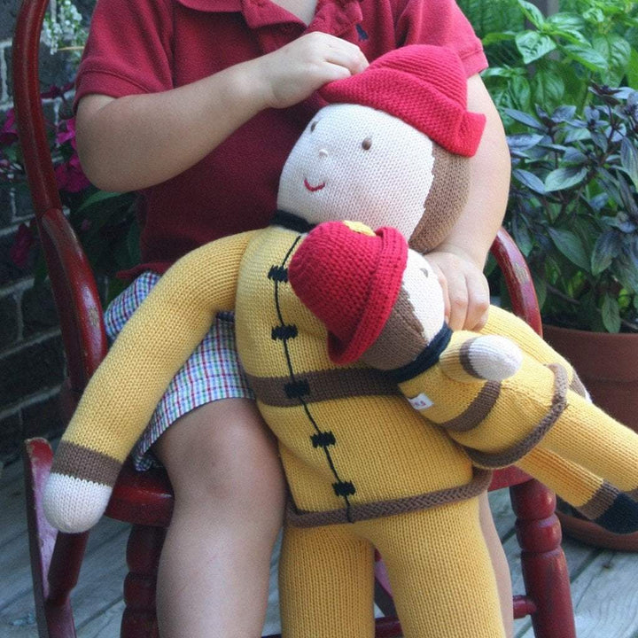 Frank The Fireman Knit Doll - Petit Ami &amp; Zubels All Baby! Toy