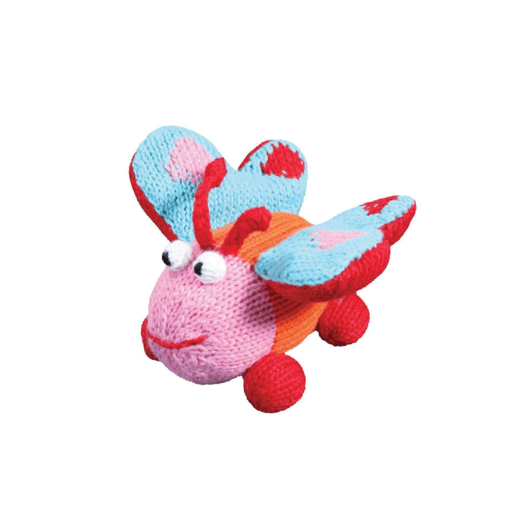 Franny The Butterfly Knit Rattle - Petit Ami & Zubels All Baby! Toy