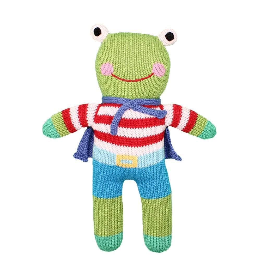 Freddy The Flying Frog Knit Doll - Petit Ami &amp; Zubels All Baby! Toy