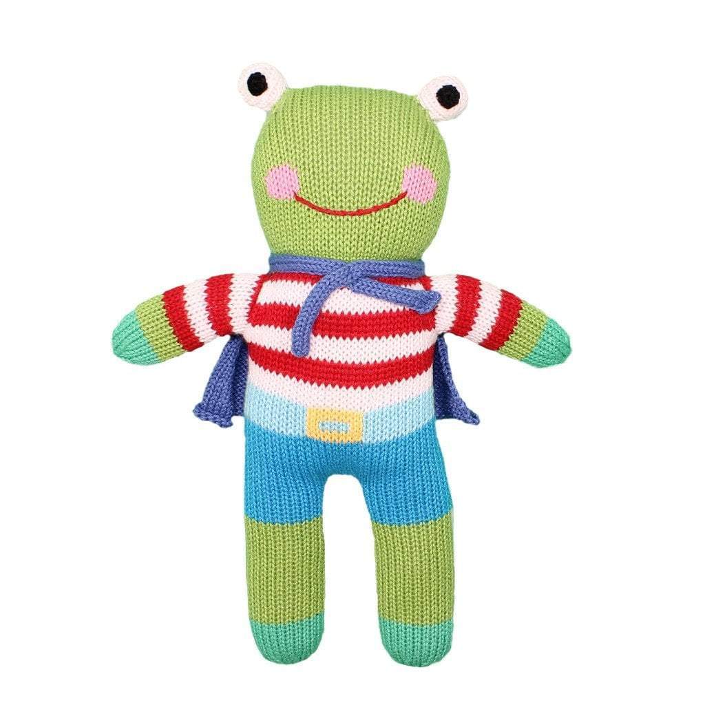 Freddy The Flying Frog Knit Doll - Petit Ami & Zubels All Baby! Toy